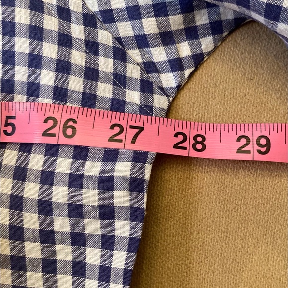 Polo by Ralph Lauren mens Bromley 100% linen short sleeve shirt indigo,white. - Picture 9 of 9